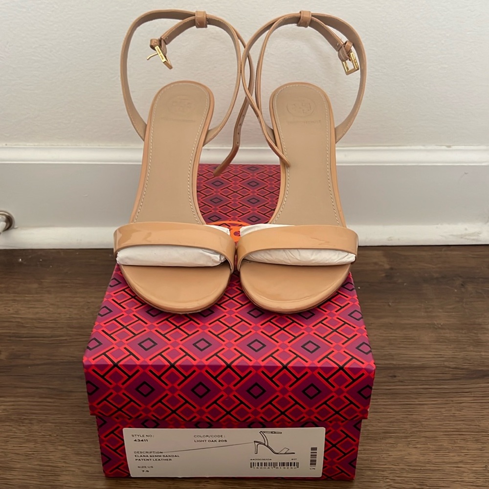 Tory Burch Elana 85mm Sandal Patent Leather